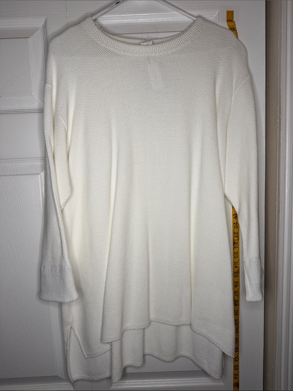 Ivory Lightweight Knit Tunic Sweater